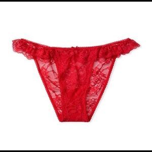 Victoria secret Dream Angels Lace Midi Bikini Panty medium 
Red color